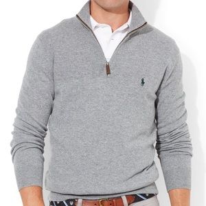 Polo by Ralph Lauren grey sweater quarter-zip